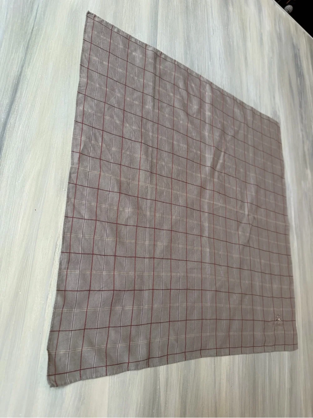 Burberry’s Vintage Plaid Lightweight Square Scarf Bandana Hair Bow Bag Accessory
